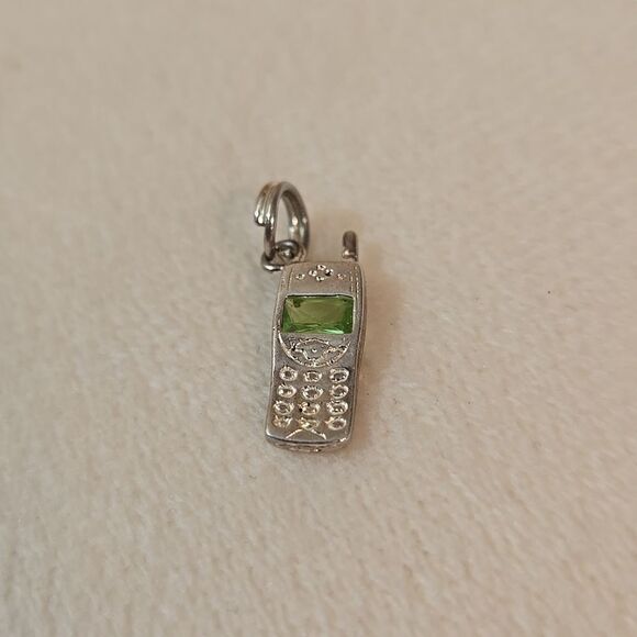 Sterling Silver Retro Cellphone Charm - Picture 4 of 4